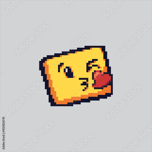 Pixel art illustration Love Emoji. Pixelated Love Expression. Love Emoji Expression Icon pixelated for the pixel art game and icon for website and video game. old school retro.