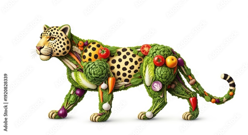 Fototapeta premium Vegetable Leopard: Creative Food Art