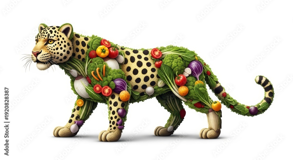 Fototapeta premium Vegetable Leopard: Healthy Eating Concept