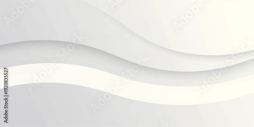 Abstract blue and gray futuristic wave background with flowing light curves and smooth 3D silk texture design