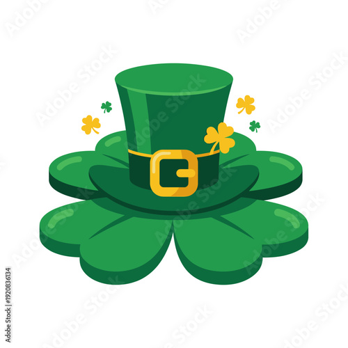 Green hat st patricks day of leprechaun