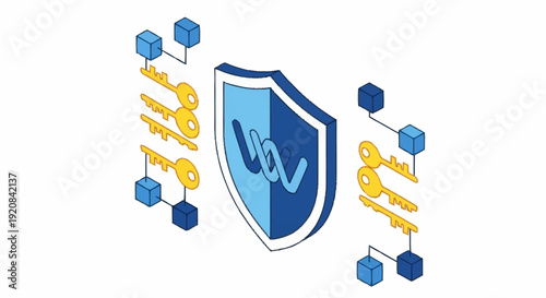 Shield with DNA Helix Symbolizing Genetic Protection and Security.