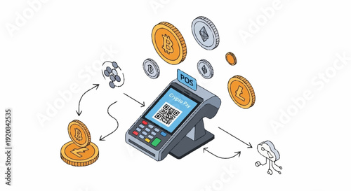 Digital Payment Processing with Cryptocurrency Transaction.