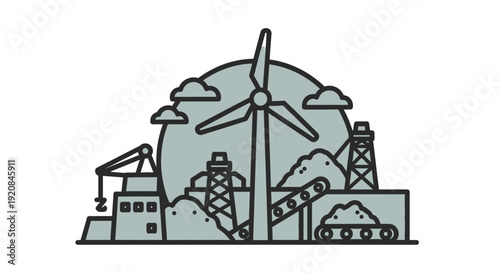 Fuel tanker truck silhouette with hose for refueling.