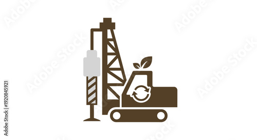 Fuel tanker truck silhouette with hose for refueling.