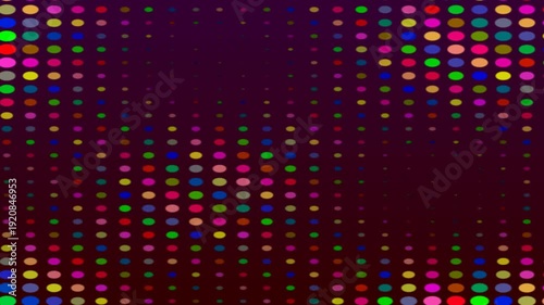 Wallpaper Mural Abstract Colorful Dots Pattern Background Loop - Vibrant Digital Art with Moving Circles. Torontodigital.ca