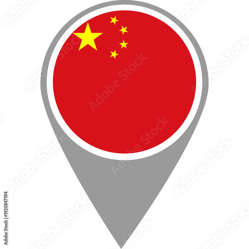 Free Download China flag location pin, China flag on location pin, China map pointer in high quality - GFXLoad