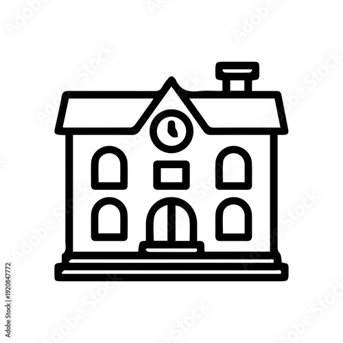 School building icon