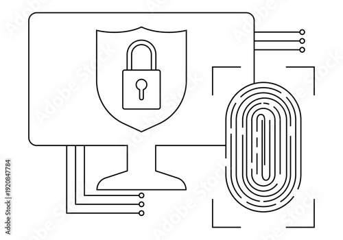 Internet Network Computer Security. Data Privacy. Data Security Concept. Internet security concept. Computer security