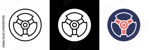 Steering Wheel triple icon