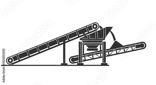 Fuel tanker truck silhouette with hose for refueling.