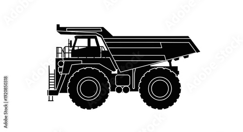 Fuel tanker truck silhouette with hose for refueling.