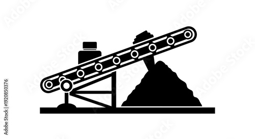 Fuel tanker truck silhouette with hose for refueling.