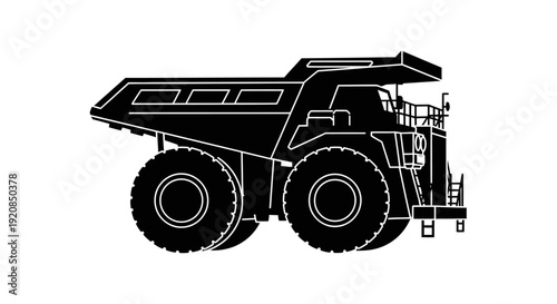 Fuel tanker truck silhouette with hose for refueling.