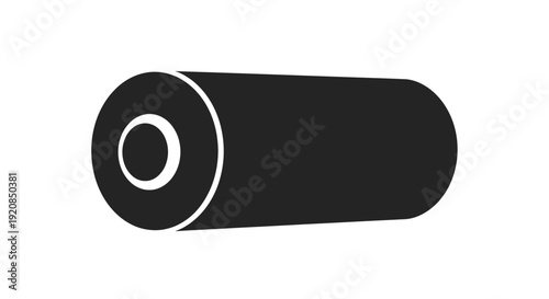 Fuel tanker truck silhouette with hose for refueling.