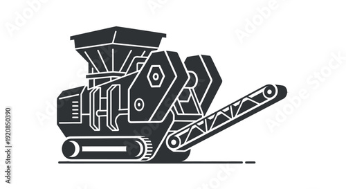 Fuel tanker truck silhouette with hose for refueling.