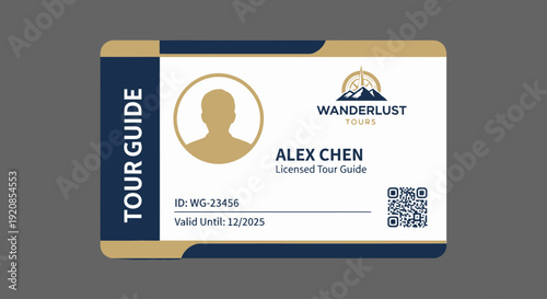 Licensed Tour Guide ID Card Template
