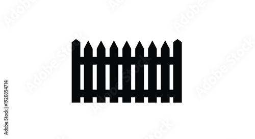 Simple black picket fence design with a striking silhouette