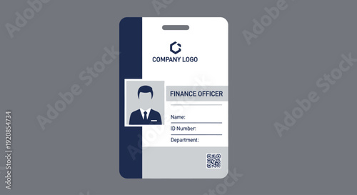 Corporate ID Card Template with Finance Officer Profile