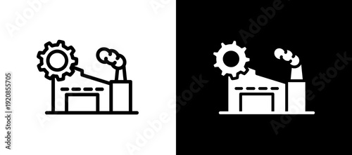 Manufacturing whiteblack icon