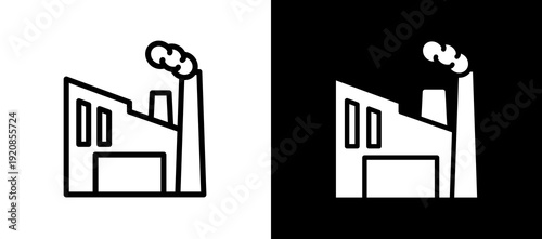 Factory whiteblack icon