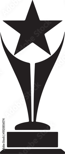 Star award trophy achievement symbol