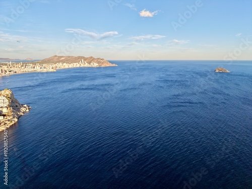 Obraz na plátne vast waters with calm surroundings, peaceful maritime panorama showcasing distan