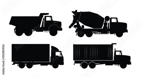 Four distinct commercial vehicle silhouettes are displayed.