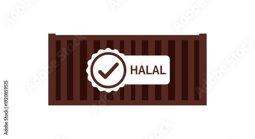 Halal Certified Shipping Container Symbol.