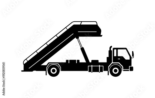 Dump Truck Silhouette Vector Illustration
