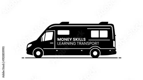 Money Skills Farming Transport Van Silhouette