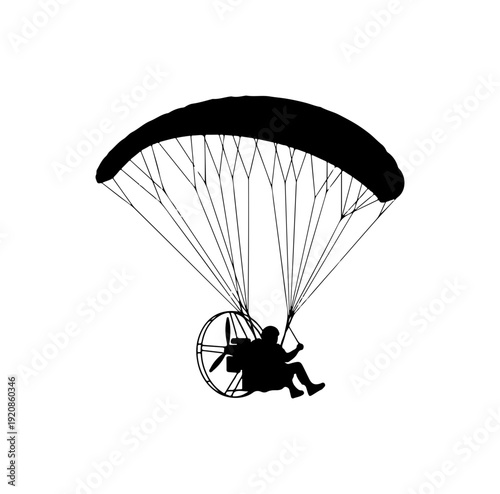 Parachutist Silhouette Vector Art