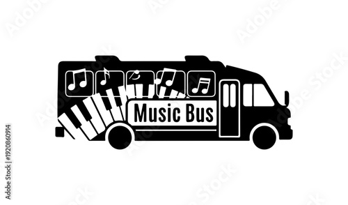 Music Bus Vector Illustration