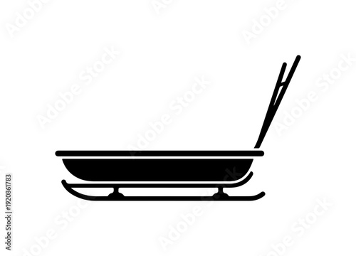 Asian Wok with Chopsticks Silhouette
