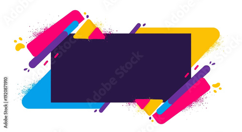 Colorful Holi festival banner template with editable vector illustration and social media frame on a vibrant background.