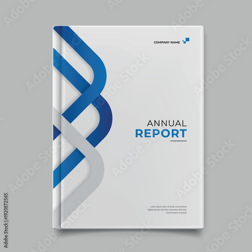 Modern Annual Report Cover Design for Business and Finance