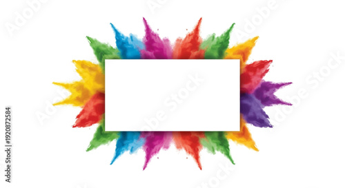 Colorful Holi festival banner template with editable vector illustration and vibrant background blank for social media posts and business promotions in India.