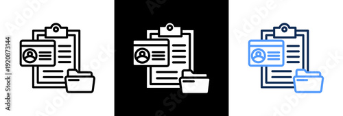 Data Collection triple icon