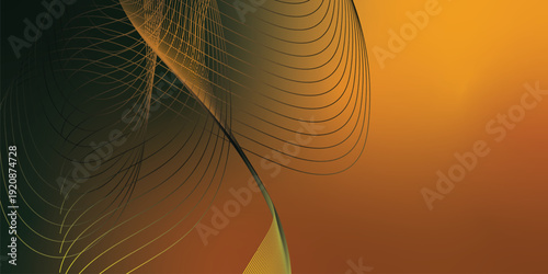 Deep black noisy background featuring radiant Orange, green, and Chocolate smooth gradient swirls with subtle glow and soft blur transitions for contemporary poster, header, and banner design.