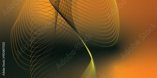 Deep black noisy background featuring radiant Orange, green, and Chocolate smooth gradient swirls with subtle glow and soft blur transitions for contemporary poster, header, and banner design.