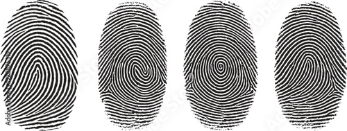 black and white human fingerprint patterns, showing unique ridge details