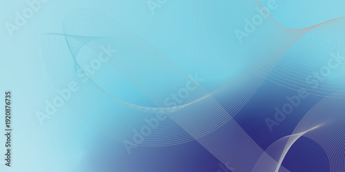 Luminous azure blue soft gradient shapes with subtle glow effect on deep dark textured noisy background for wide cover and header layout