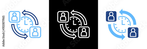 Shift Schedule triple icon