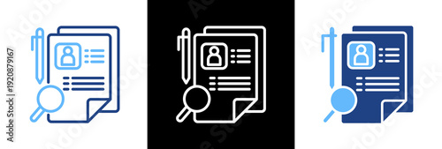 Employee Records triple icon