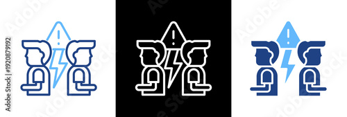 Conflict Resolution triple icon