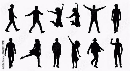 silhouettes of people