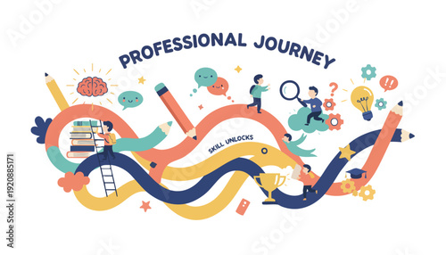 Empowering Professional Growth: A Visual Metaphor for Skill Development and Strategic Career Advancement