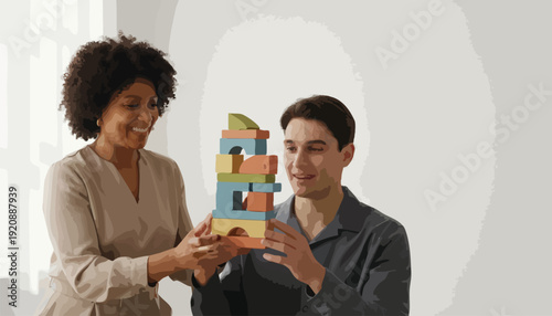 Diverse Team Collaborating on Innovative Strategies and Building Future Success