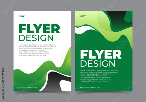 Elegant green flyer design template