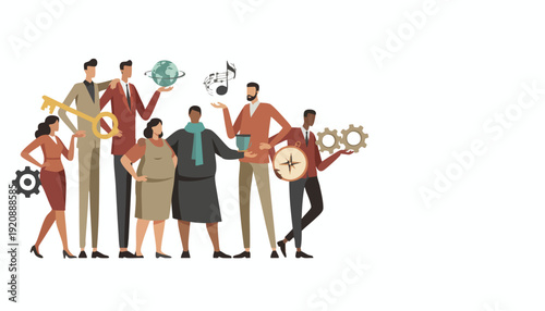 Diverse Professionals Collaborating on Strategic Business Solutions for Global Markets